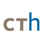 Logo showing the lowercase letters cth with ct in brown and h in blue on a white background.
