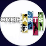 CREC Greater Hartford Academy of the Arts logo with colorful artistic symbols, including masks and music notes.
