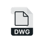 An icon representing a file of the DWG type.