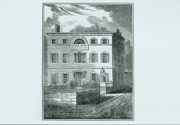 Woodcut of Harrison Gray Otis House, Boston, Mass. Copied from T