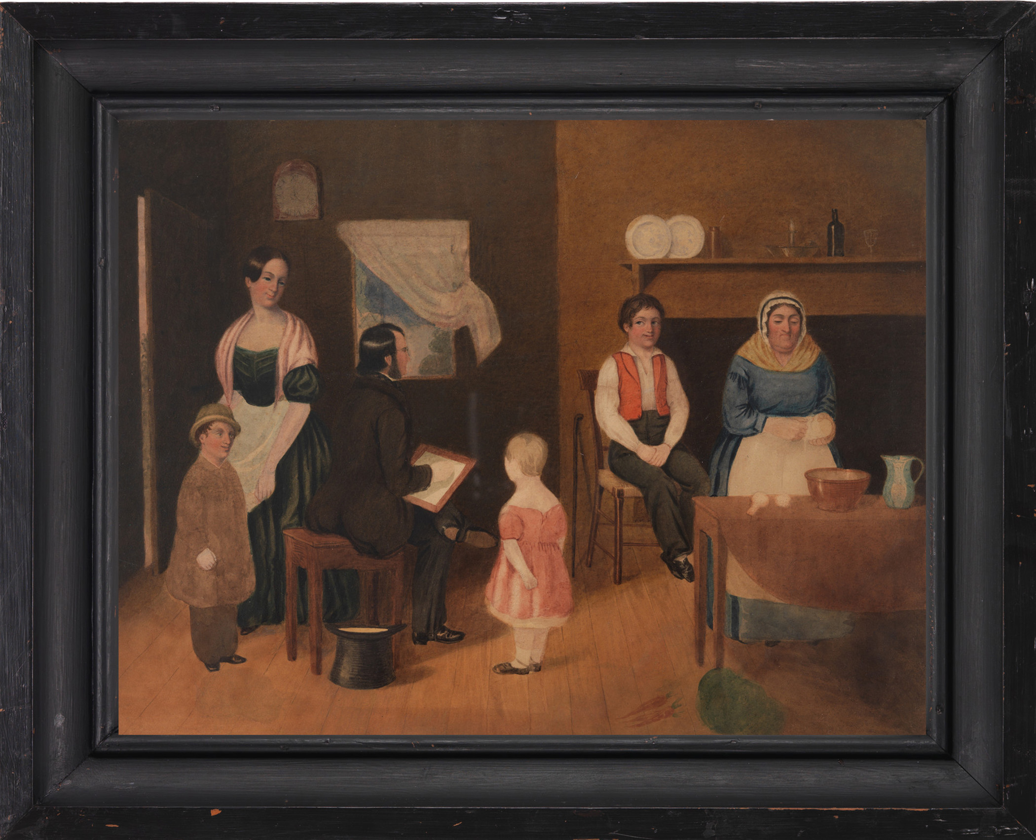 Painting by unknown artist. Itinerant Artists Scene.