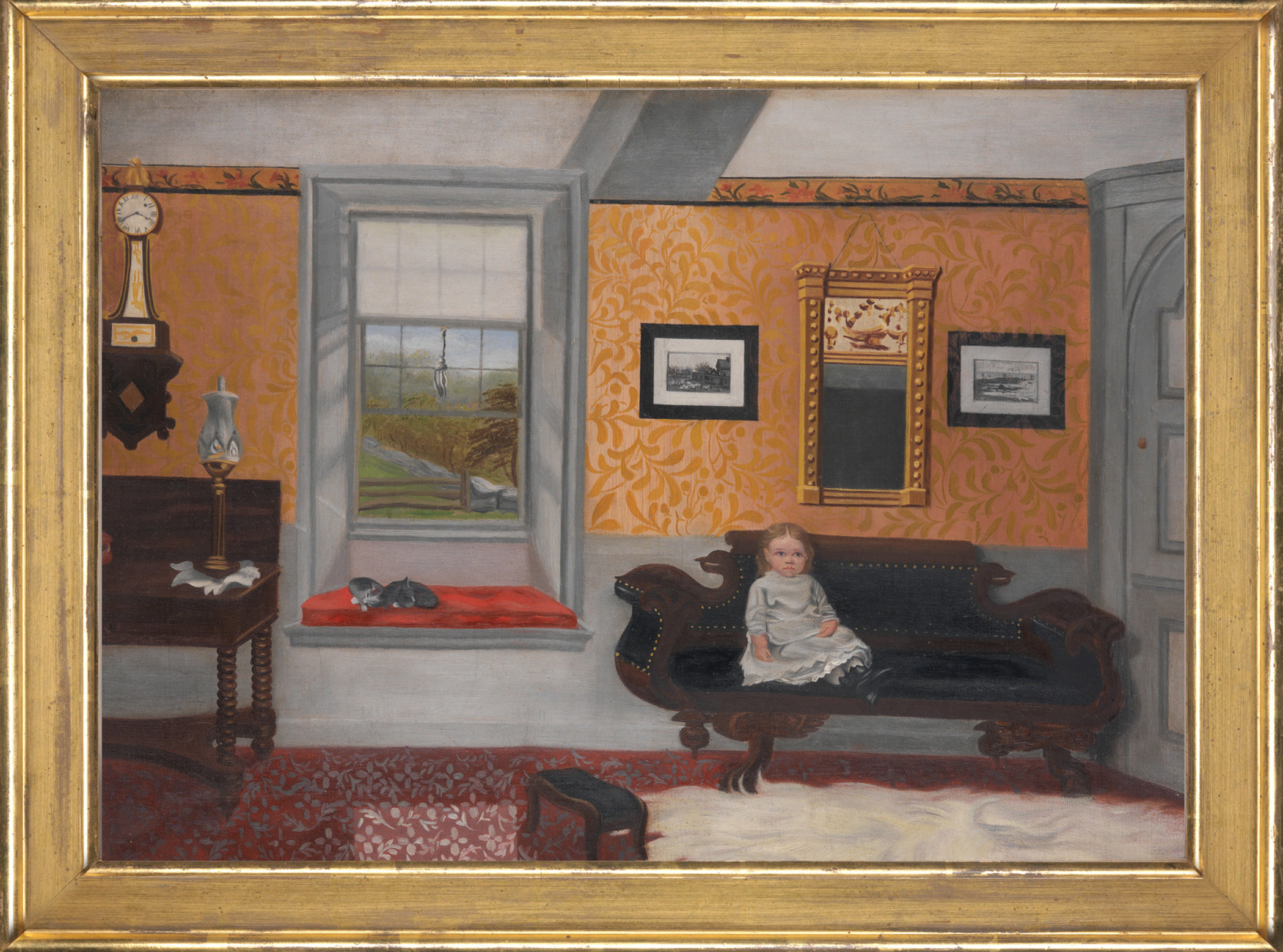 Ella Emory painting of Cushing Parlor, 1878