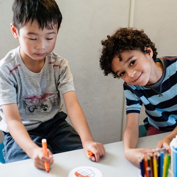 Students participate in an education program at Pierce House