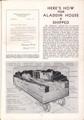 Shipping explanation for Aladdin redi-cut homes.