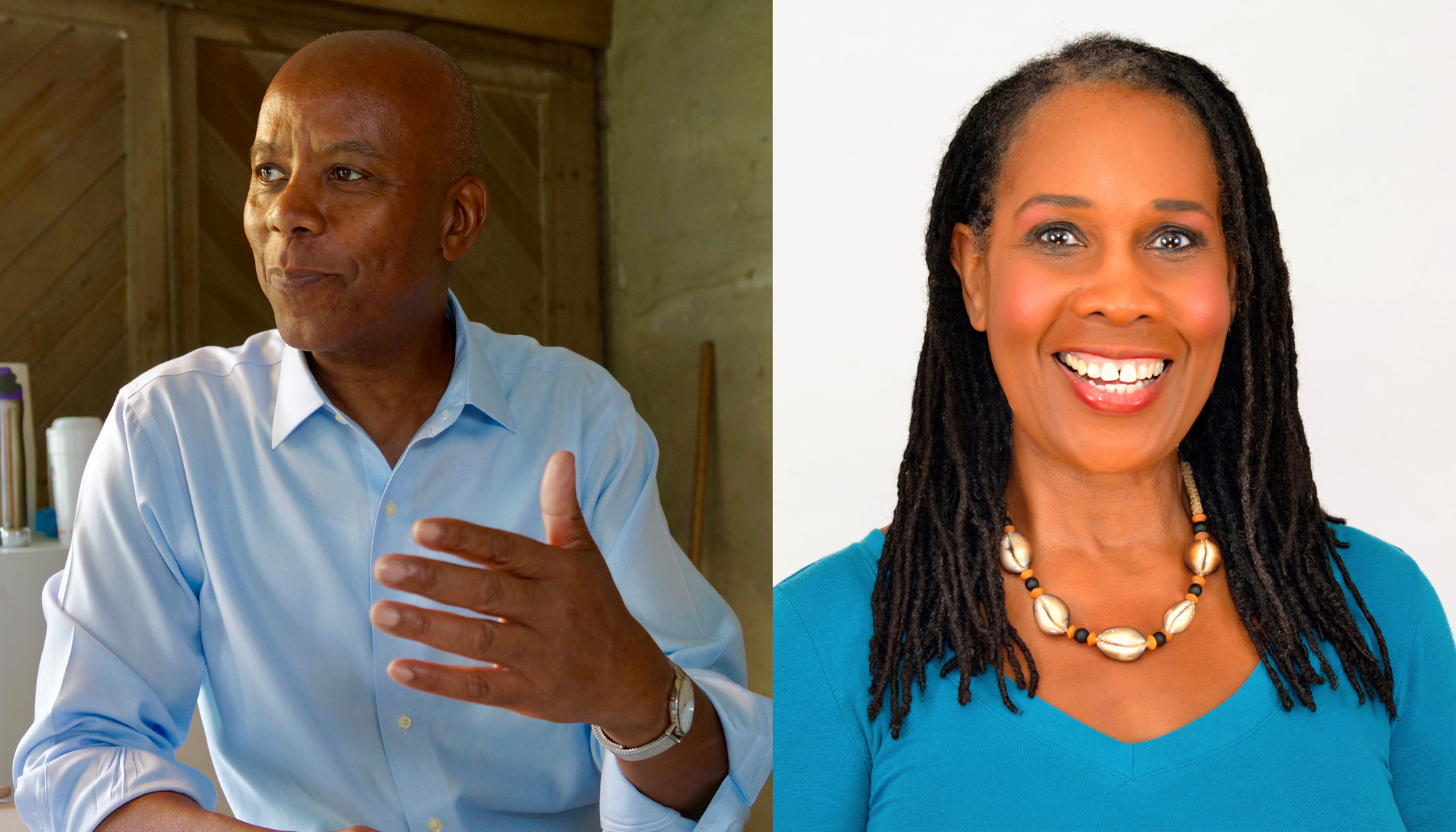 Composite headshot images of Richard Haynes (left) and Rosalyn Delores Elder (right)