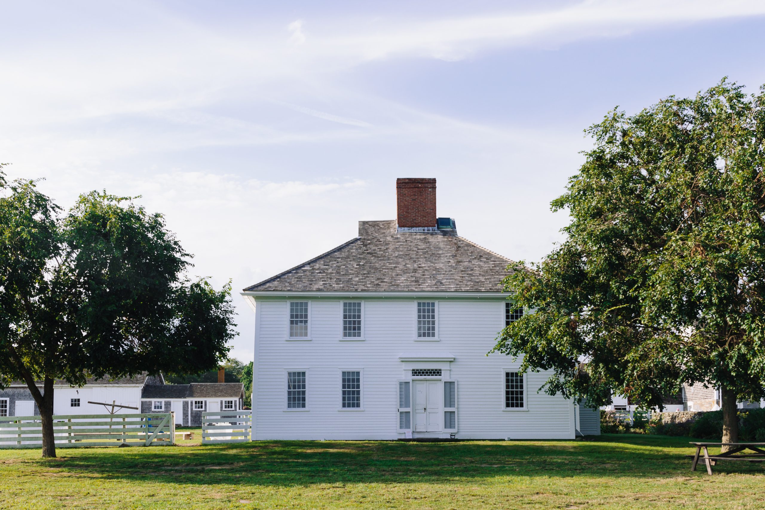 Modern exterior of the farmhouse at Casey Farm