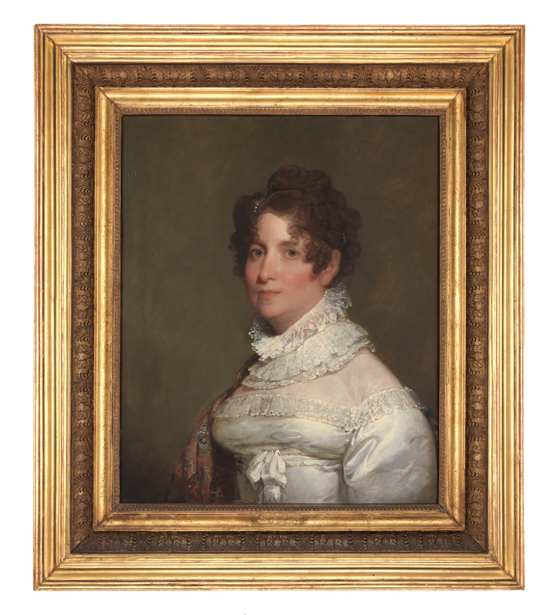A painting of Clementina Beach (1774–1855), painted by Gilbert Stuart (1755–1828) in Boston between 1820–25.