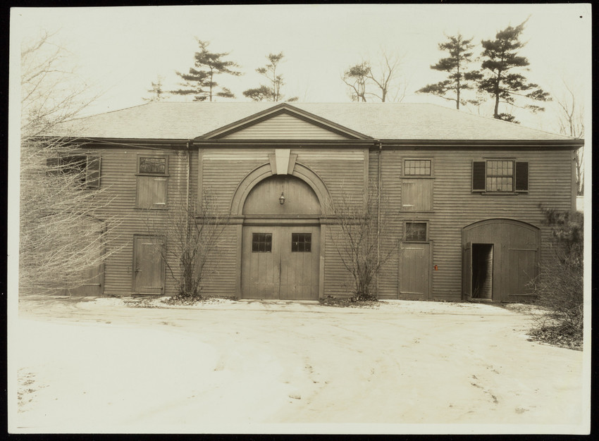 Historic view of Lyman Estate carriage barn