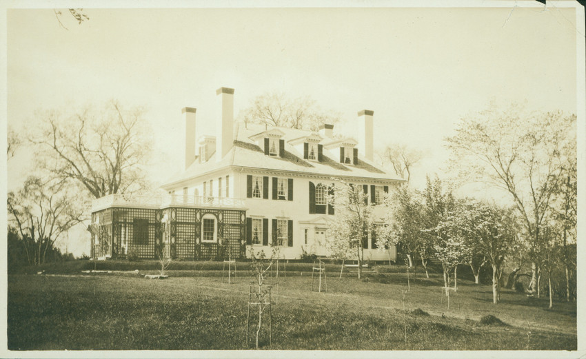 Black and white photo of Hamilton House
