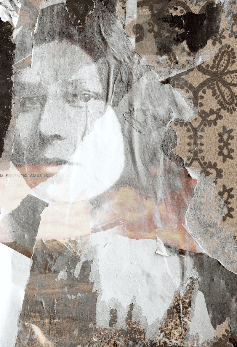 Collage of an Indigenous person