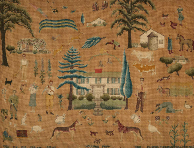 Remembering the Family Farm in Needlepoint