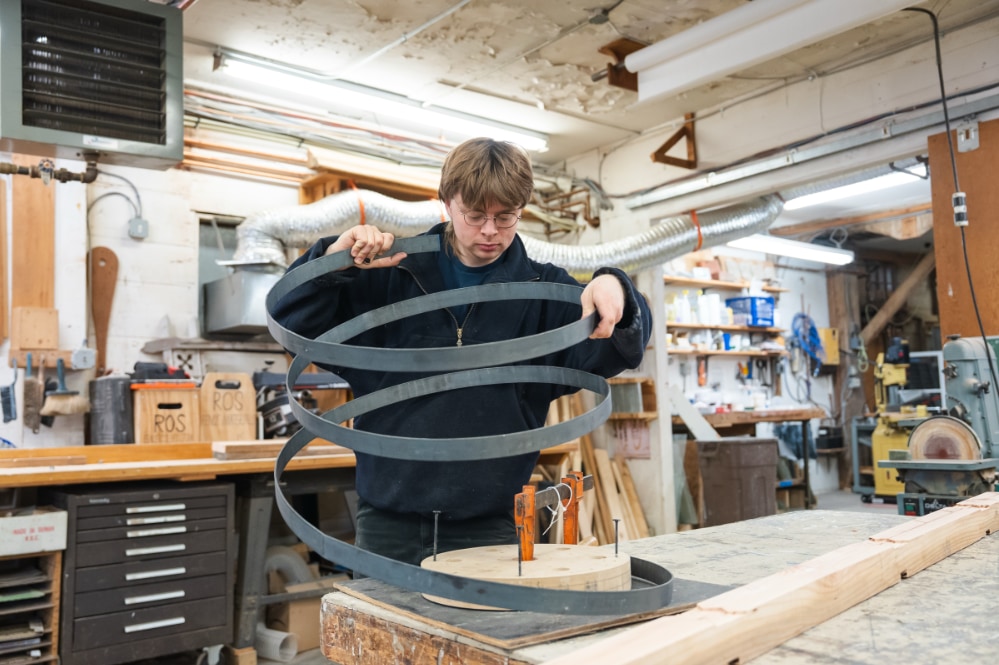 Historic New England’s meticulous care of our museums extends to their historic landscape features. This steel strapping was expertly stretched and spiralized to become a helical rose trellis at Rundlet-May House in Portsmouth, New Hampshire.