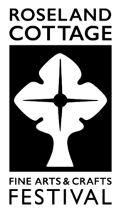 Roseland Cottage Festival logo featuring a stylized quatrefoil with a central cross motif.