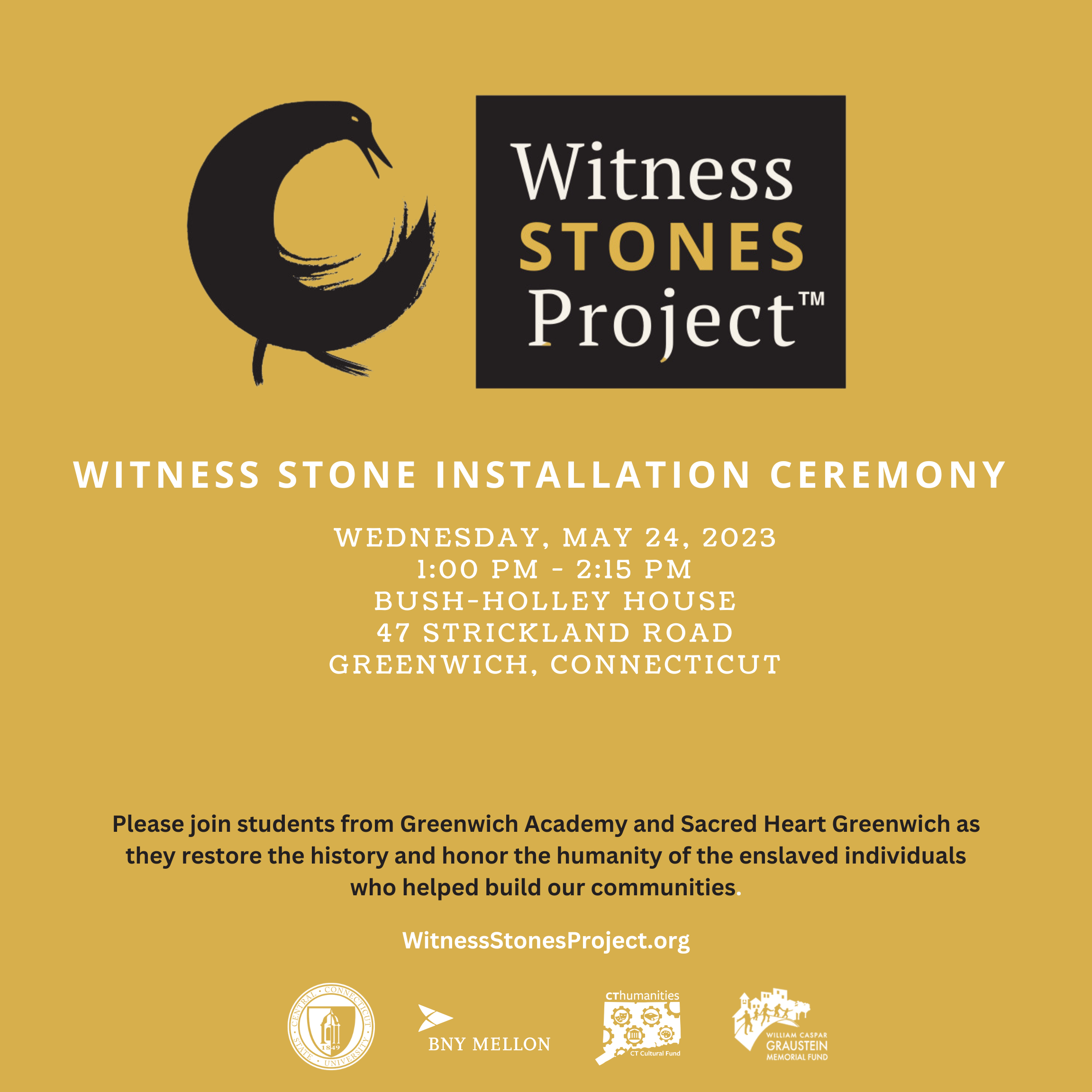 Witness Stone Installation Ceremony in Greenwich, Connecticut