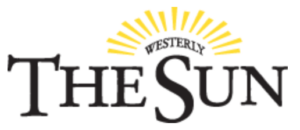 Logo of The Westerly Sun newspaper featuring stylized sun rays above the text.