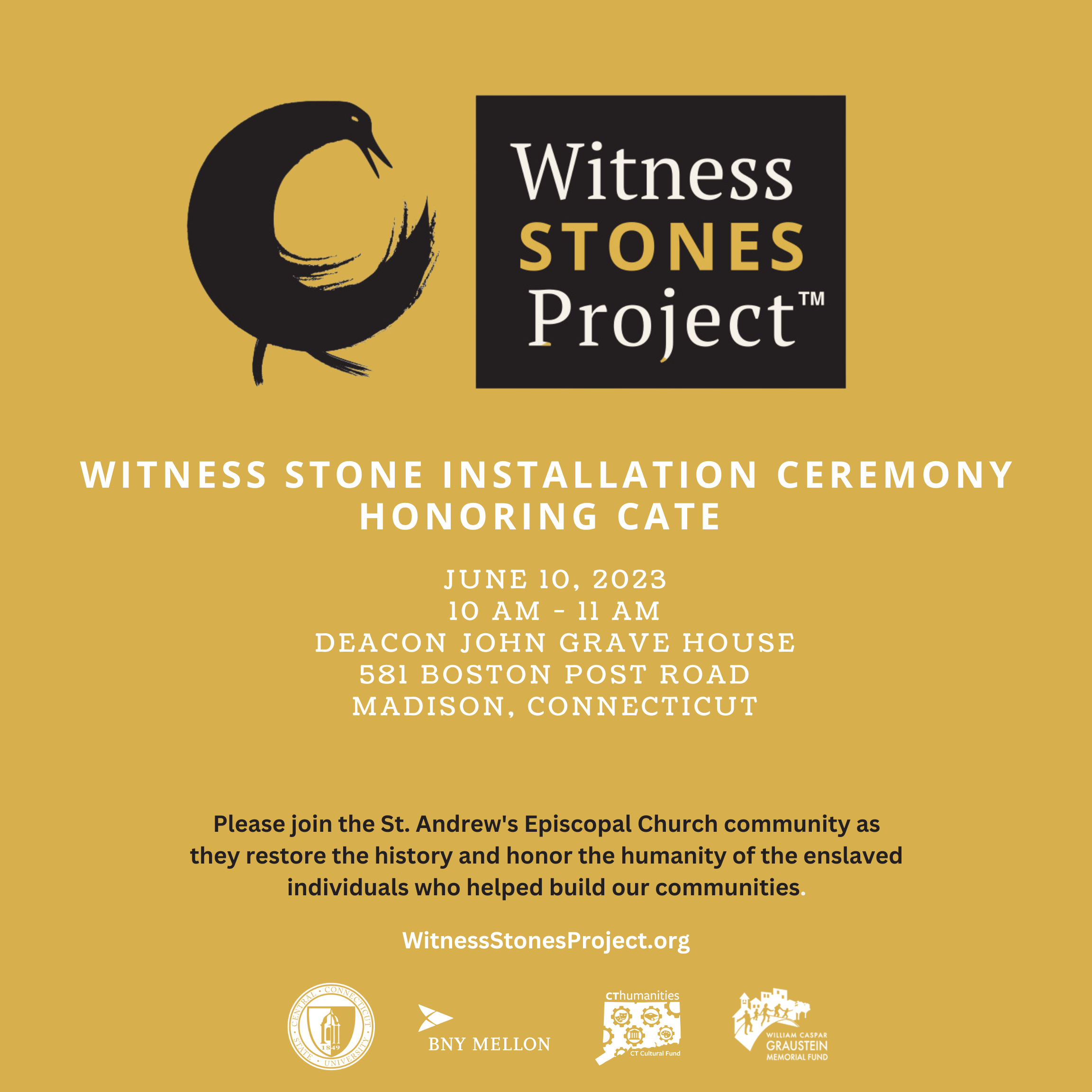 Witness Stone Installation Ceremony in Madison, Connecticut