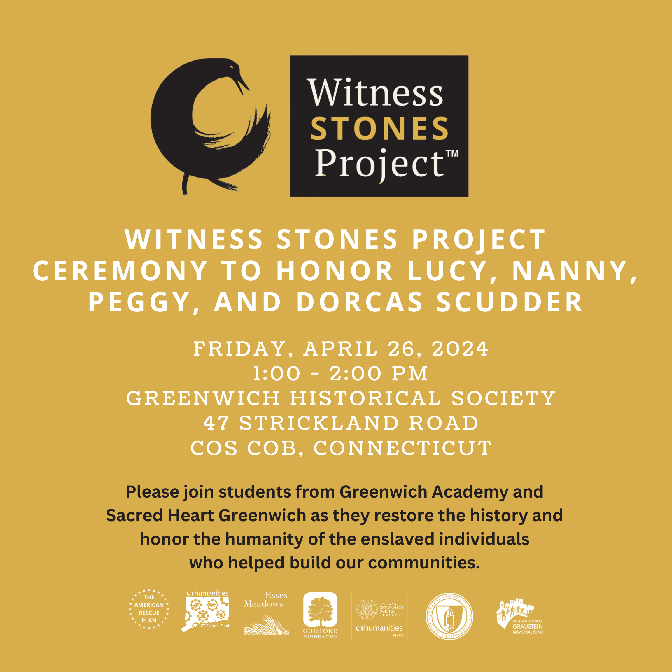 Witness Stone Ceremony in Greenwich, Connecticut