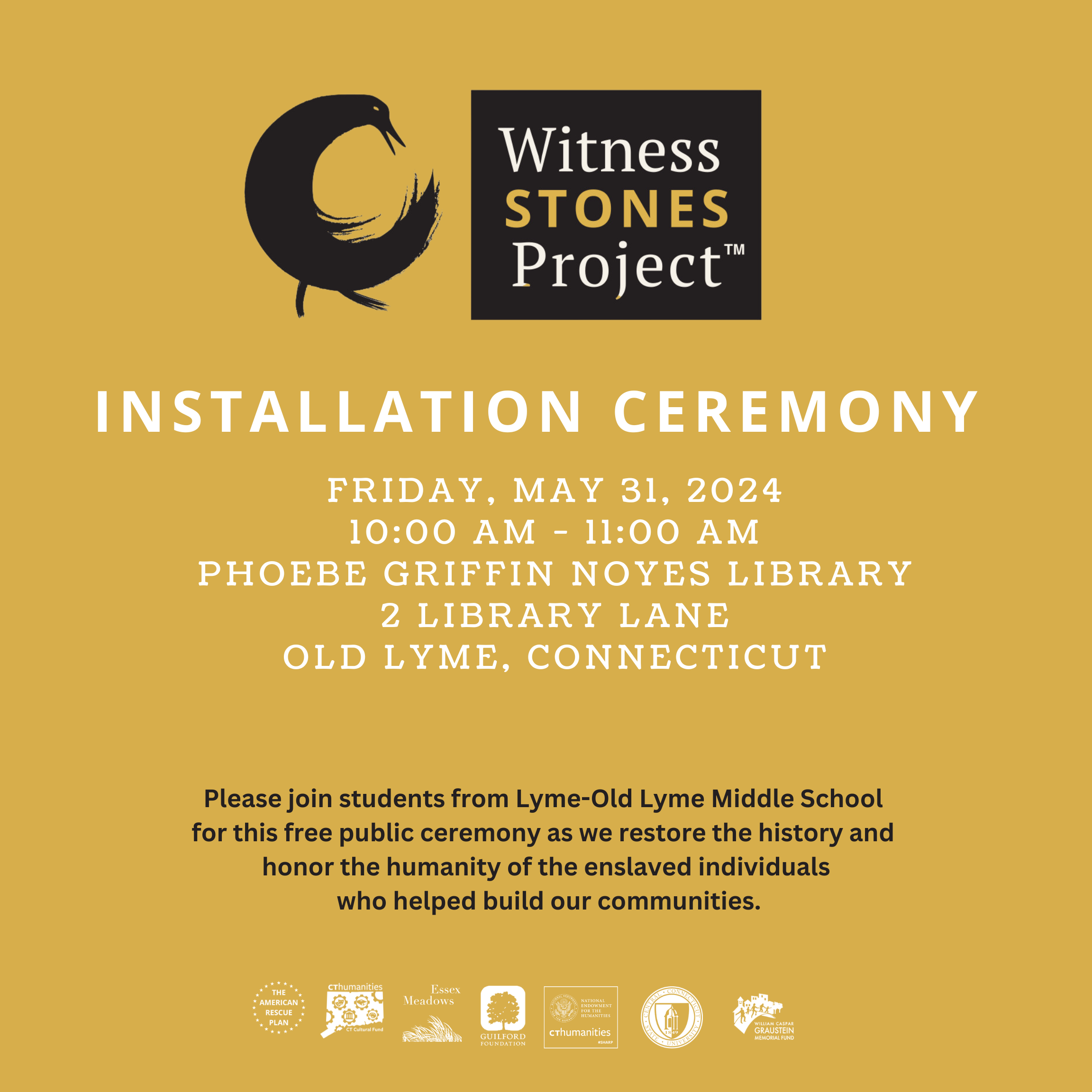 Installation Ceremony in Old Lyme, Connecticut