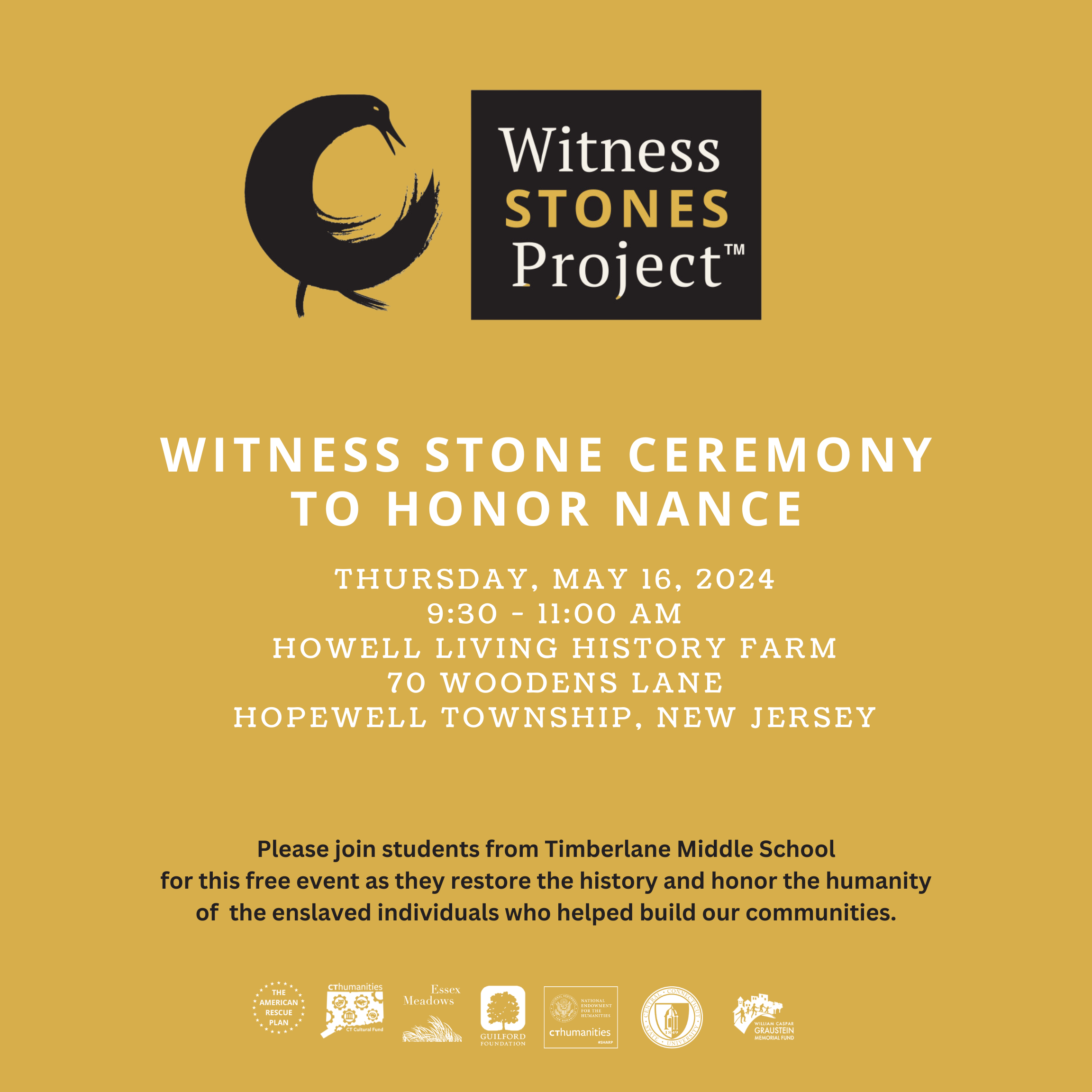 Witness Stone Ceremony in Hopewell Valley, NJ