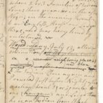 Handwritten 18th-century journal page with notes about travel and preaching in New England.