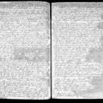 A vintage handwritten document with two pages filled with text, showcasing historical writing and penmanship.