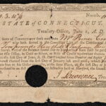 1780 Connecticut Treasury Note, partially handwritten, detailing payment for military service in the Continental Army.