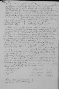 Historical 1800 manumission document granting freedom to enslaved individual, handwritten with official signatures.