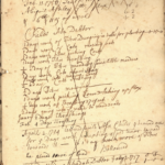 Handwritten 18th-century ledger page detailing debts and labor records.