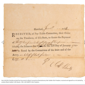 Historic 1782 payment document for Revolutionary War soldier, with signatures and handwritten notes.