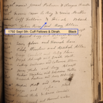 Historical marriage record from 1792, featuring Cuff Fellows & Dinah in handwritten script.