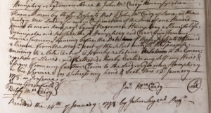 Historical emancipation manuscript from 1778 detailing Humphrey Negro man's freedom. Handwritten in cursive.