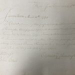 Historic document from Jamestown, dated March 10, 1795, with handwritten legal agreement text.