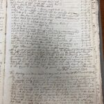 Handwritten financial ledger from 1800s, showcasing detailed transactions in cursive on worn paper.