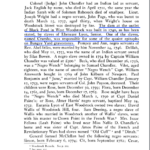 Historic document detailing slavery in Woodstock, mentioning Crumbo's epitaph work and the construction of Black Pond dam.