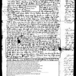 Handwritten legal document with markings highlighting Land bounding Black Pond Brook and a paragraph detailing property.