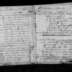 Historic ledger from 1830s St. Matthew's Church, detailing financial transactions and amounts in handwritten entries.