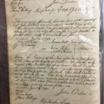 Historic handwritten document from 1794 detailing a legal agreement related to the emancipation of a servant named Sebah.