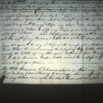 Handwritten historical document with cursive script detailing items and personal bequests.