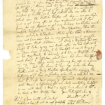 Vintage handwritten letter on aged paper from 1757, detailing personal affairs and thoughts.