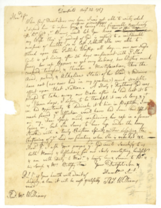 Vintage handwritten letter on aged paper from 1757, detailing personal affairs and thoughts.