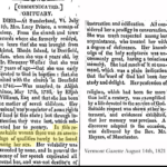 Historic obituary of Lucy Prince, notable woman of color, praised for her intellect and dedication to God (Vermont Gazette, 1821).