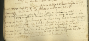 Historical church register page with handwritten baptism and birth entries from 1741.