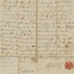 Old handwritten document, late 18th century, detailing a transaction; includes names, dates, and legal language.