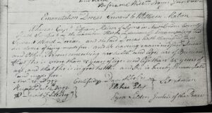 Historical emancipation document from 1793, detailing the freedom granted to a servant named Dorcas.
