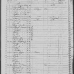 1850 U.S. Census document listing names, occupations, and places of birth. Historical genealogy record.