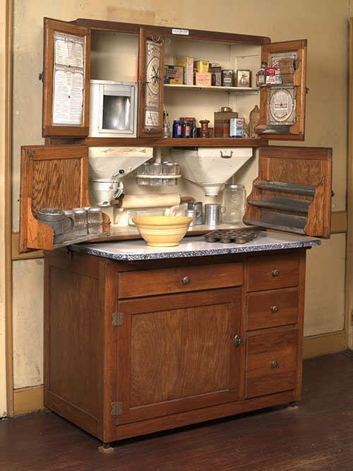 Hoosier cabinet in the kitchen of Castle Tucker
