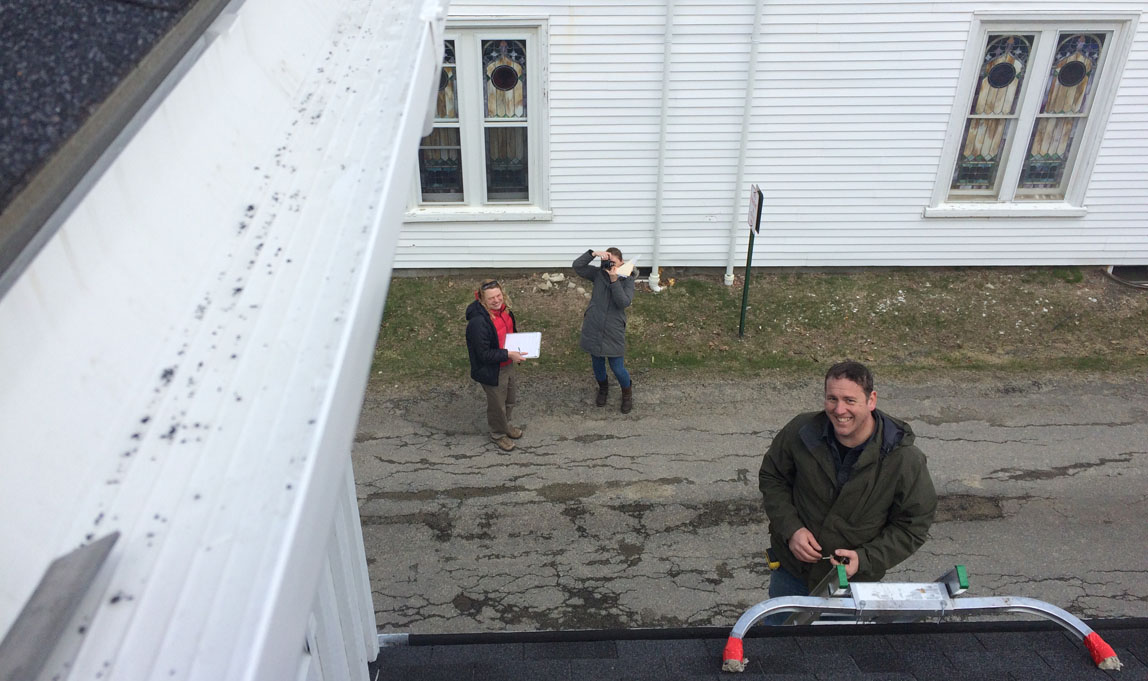 Gitter repair at Hathaway-Cushing-Millay House, a privately owned property