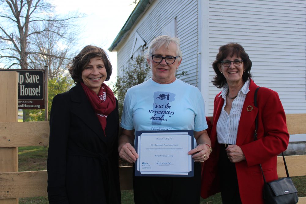 Charlotte Barrett presents a 2018 Community Preservation Grant in Vermont
